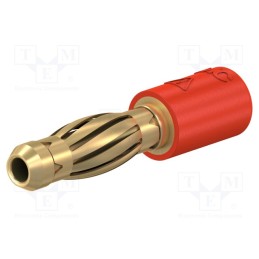 10 pcs : 24.0106-22 - Adapter, 4mm banana, 25A, 30VAC, 60VDC, red, non-insulated, 24.5mm
