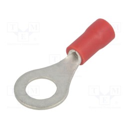 50 pcs : ST-083/R - Tip: ring, M6, Ø: 6.4mm, 0.5÷1mm2, crimped, for cable, insulated