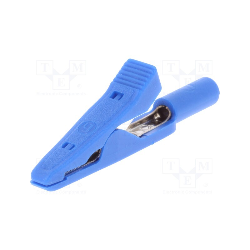 10 pcs : MA 1 BL - Crocodile clip, 15A, 60VDC, blue, Grip capac: max.4mm, 930317802