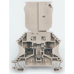 25 pcs - Weidmuller WTR Series Beige Fused DIN Rail Terminal, Single-Level, Screw Termination, Fused