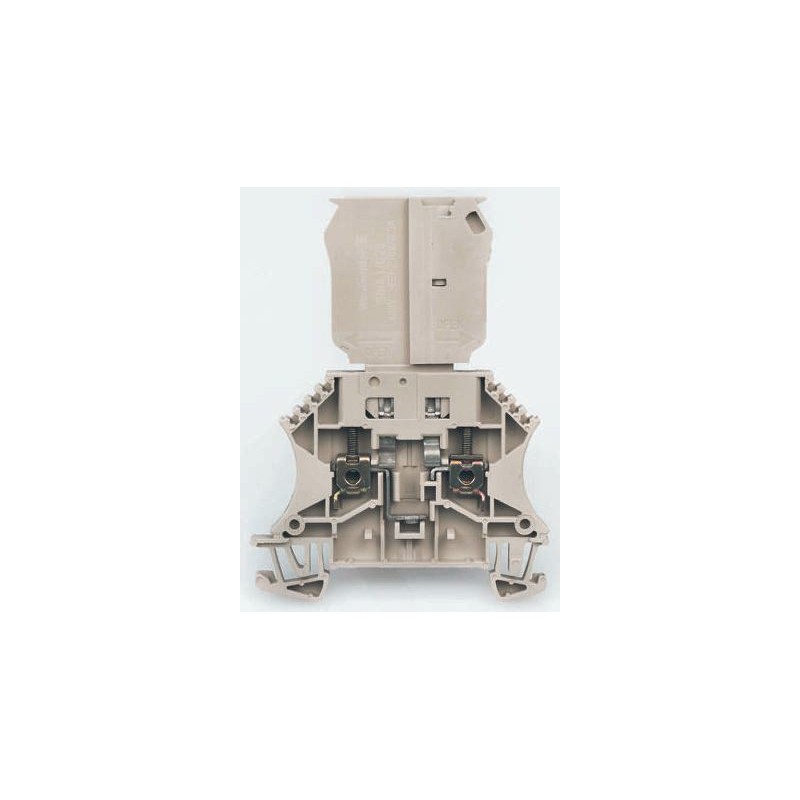 25 pcs - Weidmuller WTR Series Beige Fused DIN Rail Terminal, Single-Level, Screw Termination, Fused