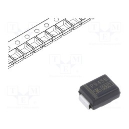10 pcs : 1PGSMB5945 - Diode: Zener, 3W, 68V, 22mA, SMD, , SMB, single diode