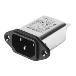 1 pcs - Schaffner 3A, 250 V ac Male Flange Mount IEC Filter FN9222B-3-06, Faston