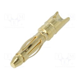 50 pcs : - Plug, 2mm banana, 15A, Contacts: brass gold plated, 18AWG, 0.8mΩ
