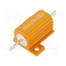 10 pcs : AHP25W-220RJ - Resistor: wire-wound, with heatsink, 220Ω, 25W, ±5%, 50ppm/°C