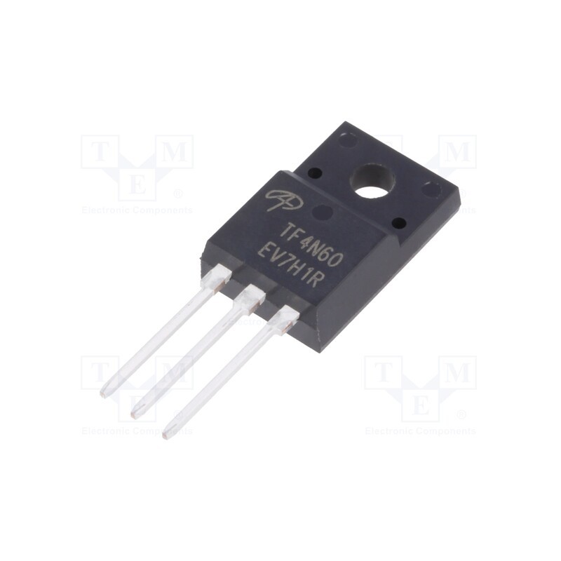 10 pcs : AOTF4N60 - Transistor: N-MOSFET, unipolar, 600V, 2.5A, TO220F