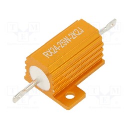 10 pcs : AHP25W-2K2J - Resistor: wire-wound, with heatsink, 2.2kΩ, 25W, ±5%, 30ppm/°C