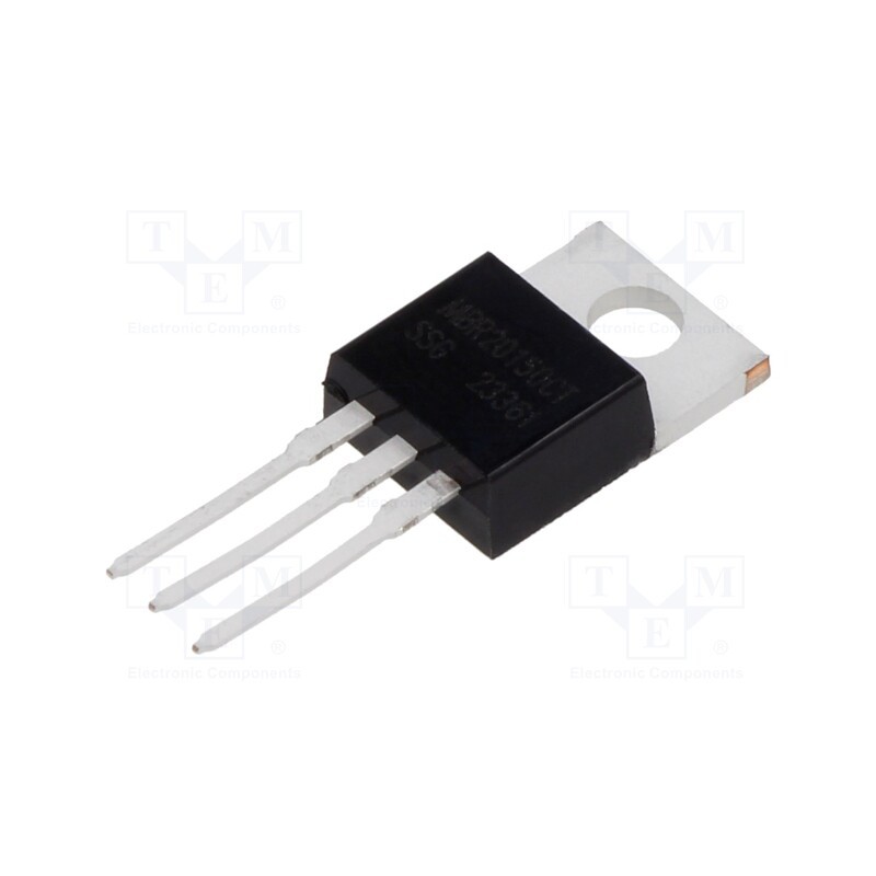 10 pcs : MBR20150CT - Diode: Schottky rectifying, THT, 150V, 20A, TO220AB, , Ir: 1mA