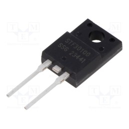 10 pcs : STF30100 - Diode: Schottky rectifying, THT, 100V, 30A, ITO220AB,
