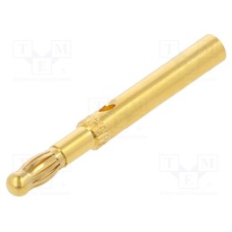 10 pcs : 66.2029 - Plug, 4mm banana, 19A,32A, gold-plated