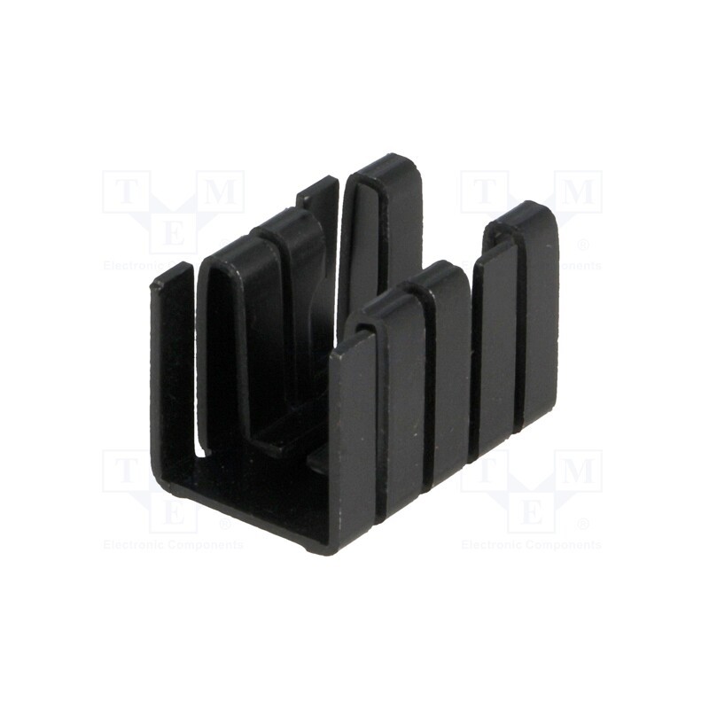 10 pcs : HS-010 - Heatsink: moulded, TO220, black, L: 19mm, W: 12.8mm, H: 12.7mm