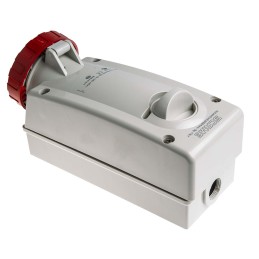 1 pcs - Scame Switchable IP67 Industrial Interlock Socket 3PN+E, Earthing Position 6h, 32A, 415 V