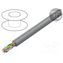 20 m : TI0044 - Wire, BiTLAN,U/UTP, 4x2x23AWG, 6, data transmission, solid, Cu, PVC