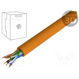 20 m : TI0049 - Wire, BiTLAN,U/UTP, 4x2x23AWG, 6, data transmission, solid, Cu