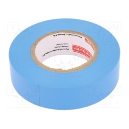 10 rol : N-12 PVC TAPE 19MMX20M BLUE - Tape: electrical insulating, W: 19mm, L: 20m, Thk: 0.15mm, blue, 220%