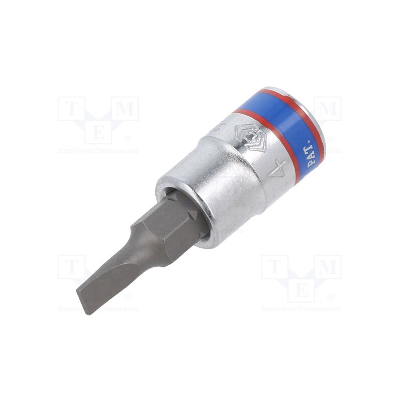 10 pcs : 203204 - Socket, socket spanner, 4,0x0,8mm, 1/4', 37mm, Bit: Phillips