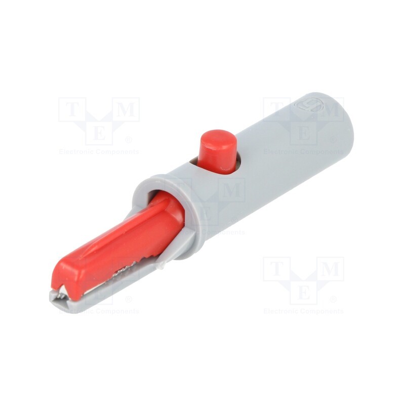 10 pcs : AK 10 RT - Crocodile clip, 6A, 60VDC, red, Grip capac: max.7.5mm, 930126101