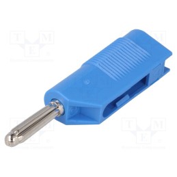 10 pcs : BSB 20 BL - Plug, 4mm banana, 30A, 33VAC, 60VDC, blue, 3mΩ, 2.5mm2, screw type