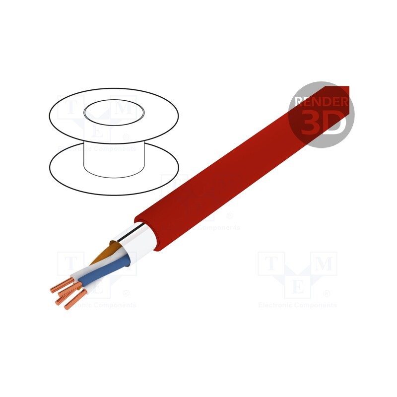 20 m : TN0103 - Wire: control cable, YnTKSYekw, 3x2x0.8mm, Insulation: PVC, 0.5mm2