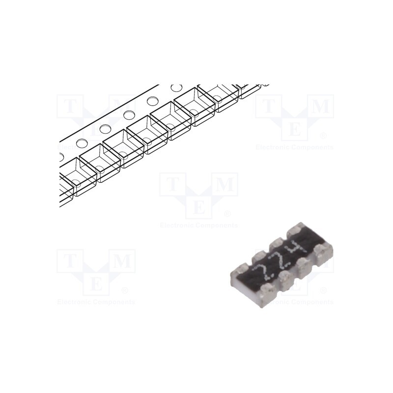 500 pcs : YC124-JR-07220KL - Resistor network: Y, SMD, 220kΩ, ±5%, 62.5mW, No.of resistors: 4
