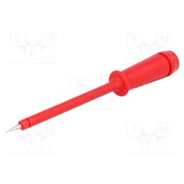 10 pcs : PRUEF 2 RT - Probe tip, red, Tip diameter: 2mm, Socket size: 4mm, 60VDC, 50mΩ