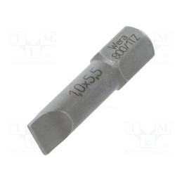 10 pcs : 5056225001 - Screwdriver bit, slot, 5,5x1,0mm, Overall len: 25mm, TORSION