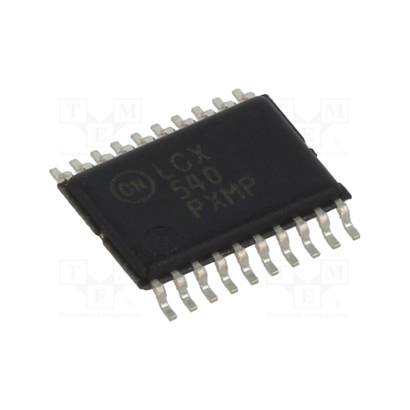 10 pcs : 74LCX540MTC - IC: digital, buffer,inverting,line driver, Ch: 8, SMD, TSSOP20, LCX