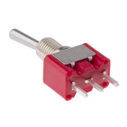 1 pcs - RS PRO Toggle Switch, PCB Mount, On-(On), SPDT, Through Hole Terminal