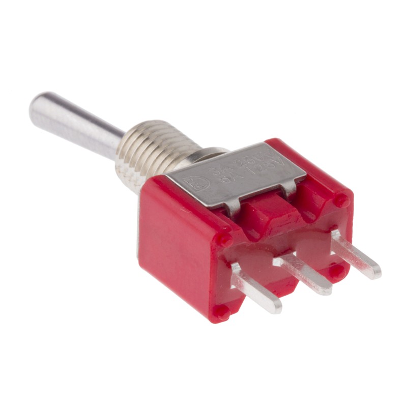 1 pcs - RS PRO Toggle Switch, PCB Mount, On-(On), SPDT, Through Hole Terminal