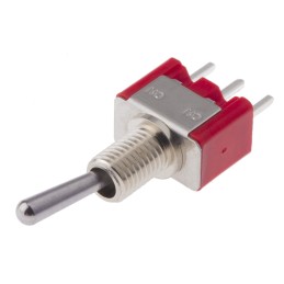1 pcs - RS PRO Toggle Switch, PCB Mount, On-(On), SPDT, Through Hole Terminal
