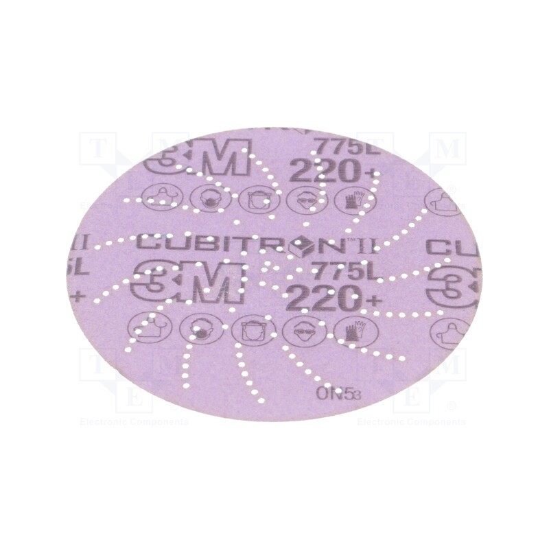 20 pcs : 775L P220 125MM CUBITRON II - Wheel, 125mm, Granularity: 220, with holes, CUBITRON II