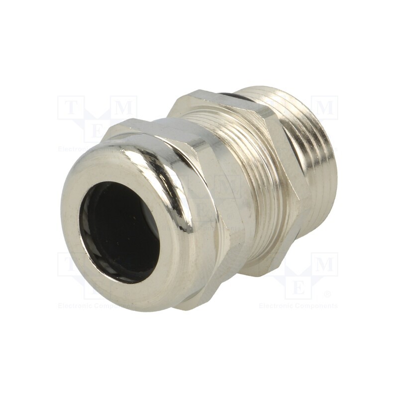 10 pcs : 2513 - Cable gland, PG13,5, IP68, brass, Body plating: nickel