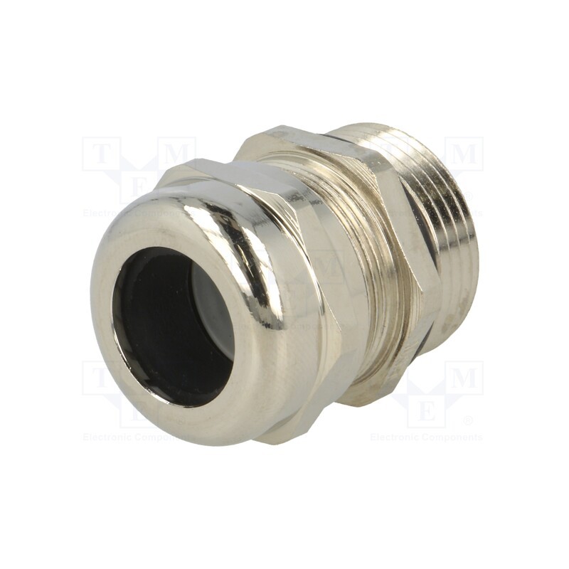 10 pcs : 2516 - Cable gland, PG16, IP68, brass, Body plating: nickel