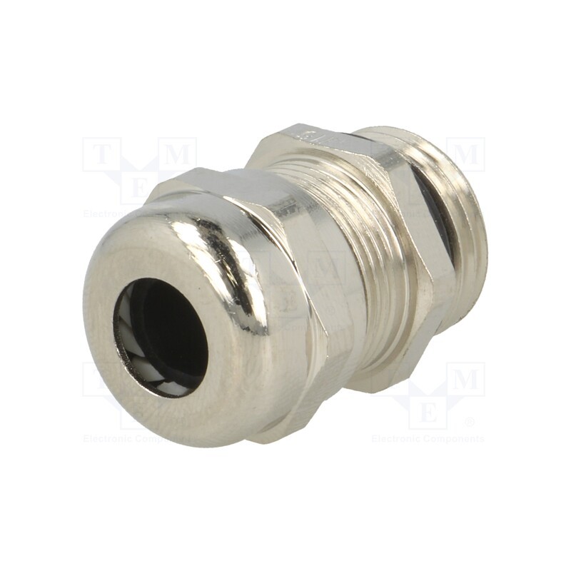 10 pcs : 2517 - Cable gland, M16, 1.5, IP68, brass, Body plating: nickel