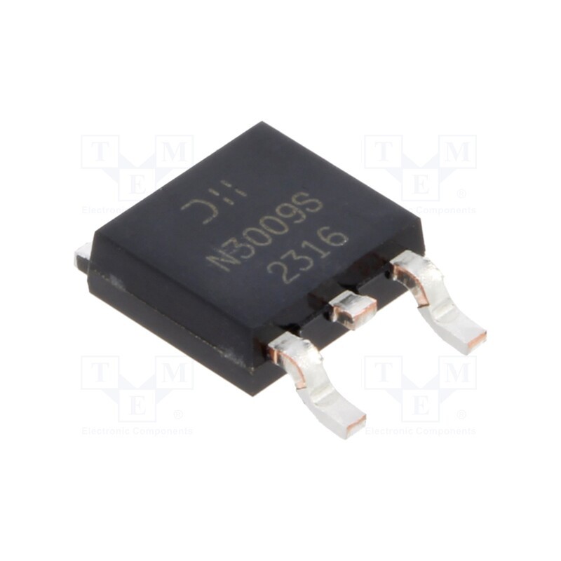 10 pcs : DMN3009SK3-13 - Transistor: N-MOSFET, unipolar, 30V, 16A, Idm: 100A, 3.4W, TO252