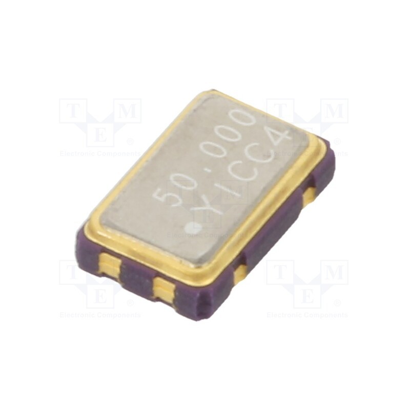 10 pcs : OSC50M-3.3/S5 - Generator: quartz, 50MHz, SMD, 3.3V, ±50ppm, -20÷70°C, 5x3.2x1.3mm