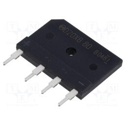10 pcs : D20XB80-7101 - Bridge rectifier: single-phase, Urmax: 800V, If: 20A, Ifsm: 240A