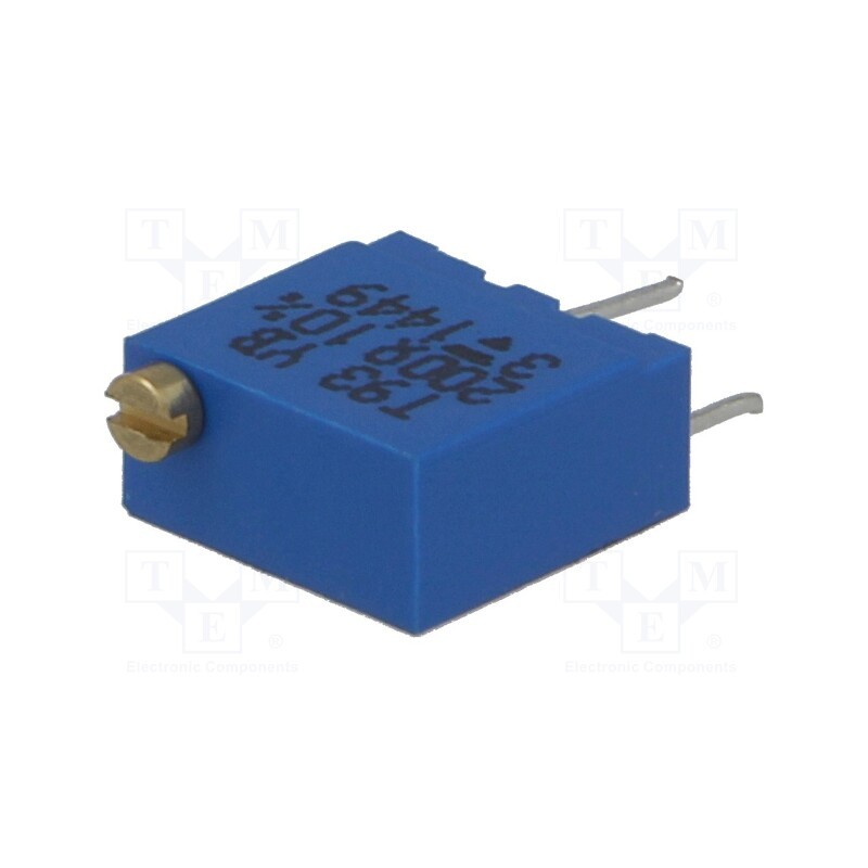 10 pcs : T93YB201KT20 - Potentiometer: mounting, multiturn, 200Ω, 500mW, THT, ±10%, linear