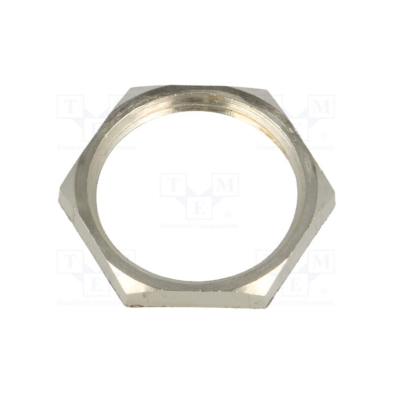 20 pcs : 2699 - Nut, PG13,5, brass, nickel, 23mm, Thread: PG