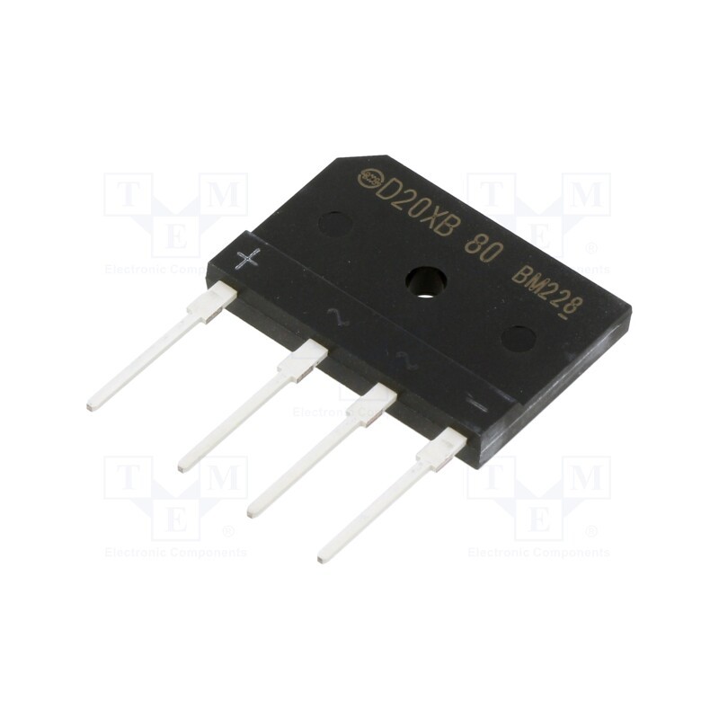 10 pcs : D20XB80-7000 - Bridge rectifier: single-phase, Urmax: 800V, If: 20A, Ifsm: 240A