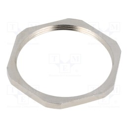 10 pcs : 2704 - Nut, PG42, brass, nickel, 60mm, Thread: PG