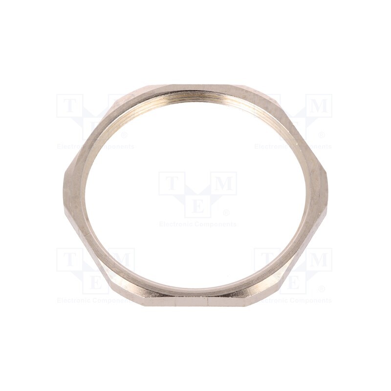 10 pcs : 2705 - Nut, PG48, brass, nickel, 65mm, Thread: PG