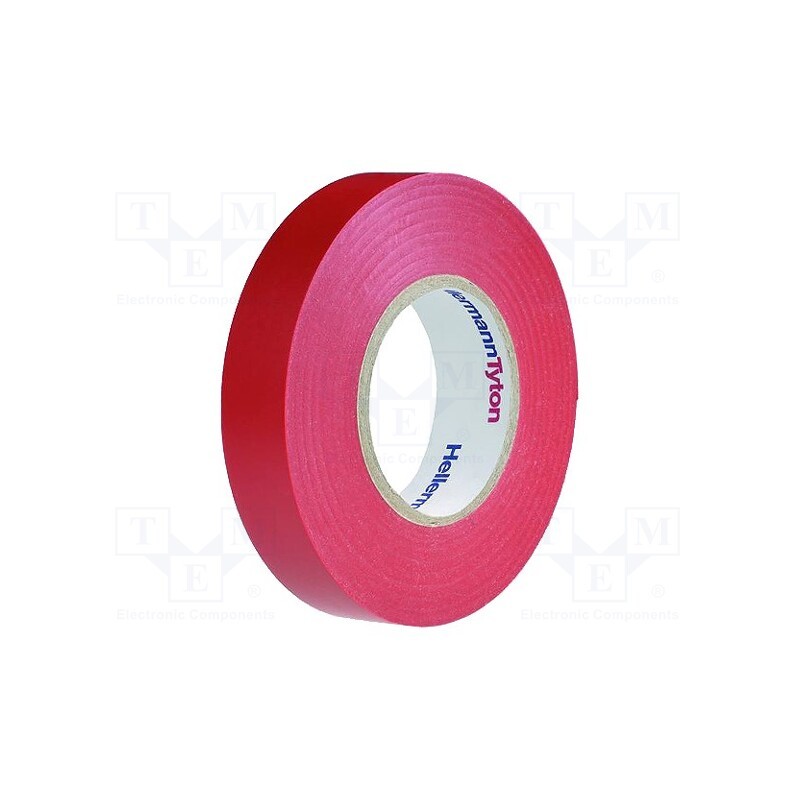 10 rol : 710-00152 HELATAPE FLEX15 - Tape: electrical insulating, W: 19mm, L: 20m, Thk: 150um, red, 220%