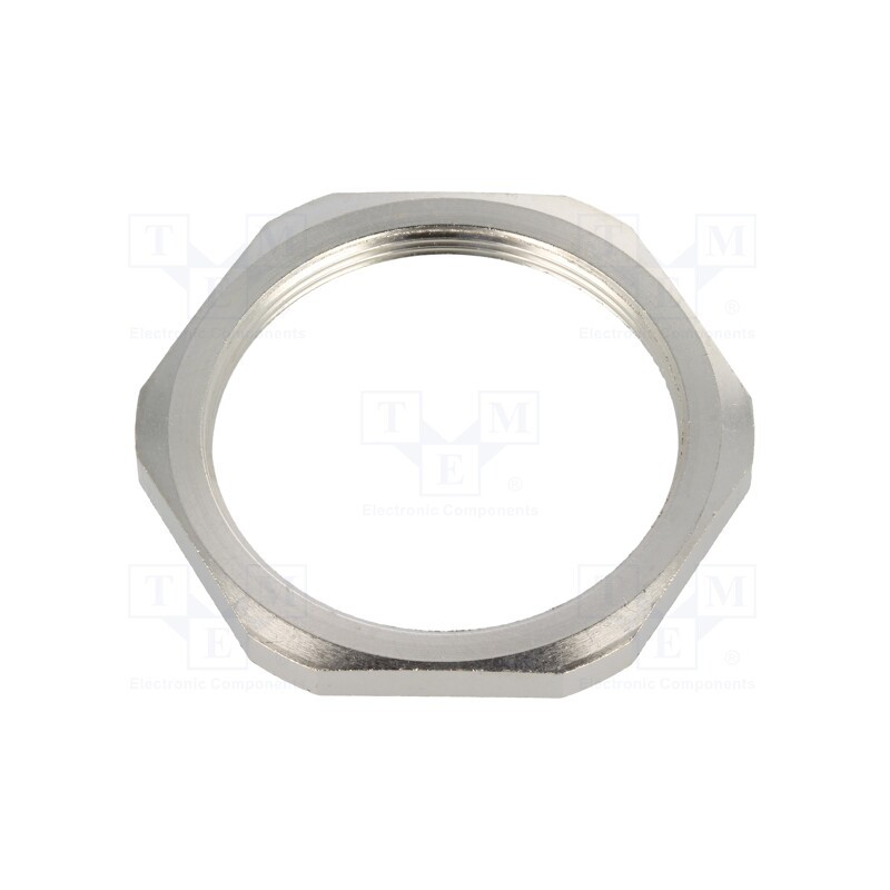 10 pcs : 2750 - Nut, M50, brass, nickel, 55mm, Thread: metric, Pitch: 1.5