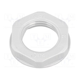 50 pcs : 4809 - Nut, PG9, polyamide, 22mm, grey