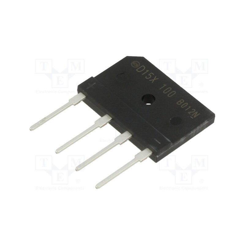 10 pcs : D15XB100-7000 - Bridge rectifier: single-phase, Urmax: 1kV, If: 15A, Ifsm: 200A