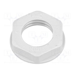 50 pcs : 4812 - Nut, M12, polyamide, 17mm, grey, Pitch: 1.5