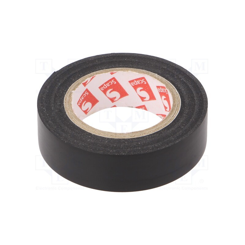 20 rol : TAŚMA 6022 15MM/10M CZARNA - Tape: electrical insulating, W: 15mm, L: 10m, Thk: 0.15mm, black