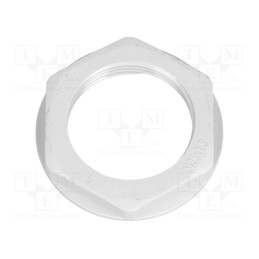 50 pcs : 4825 - Nut, M25, polyamide, 32mm, grey, Pitch: 1.5