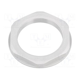 20 pcs : 4829 - Nut, PG29, polyamide, 46mm, grey